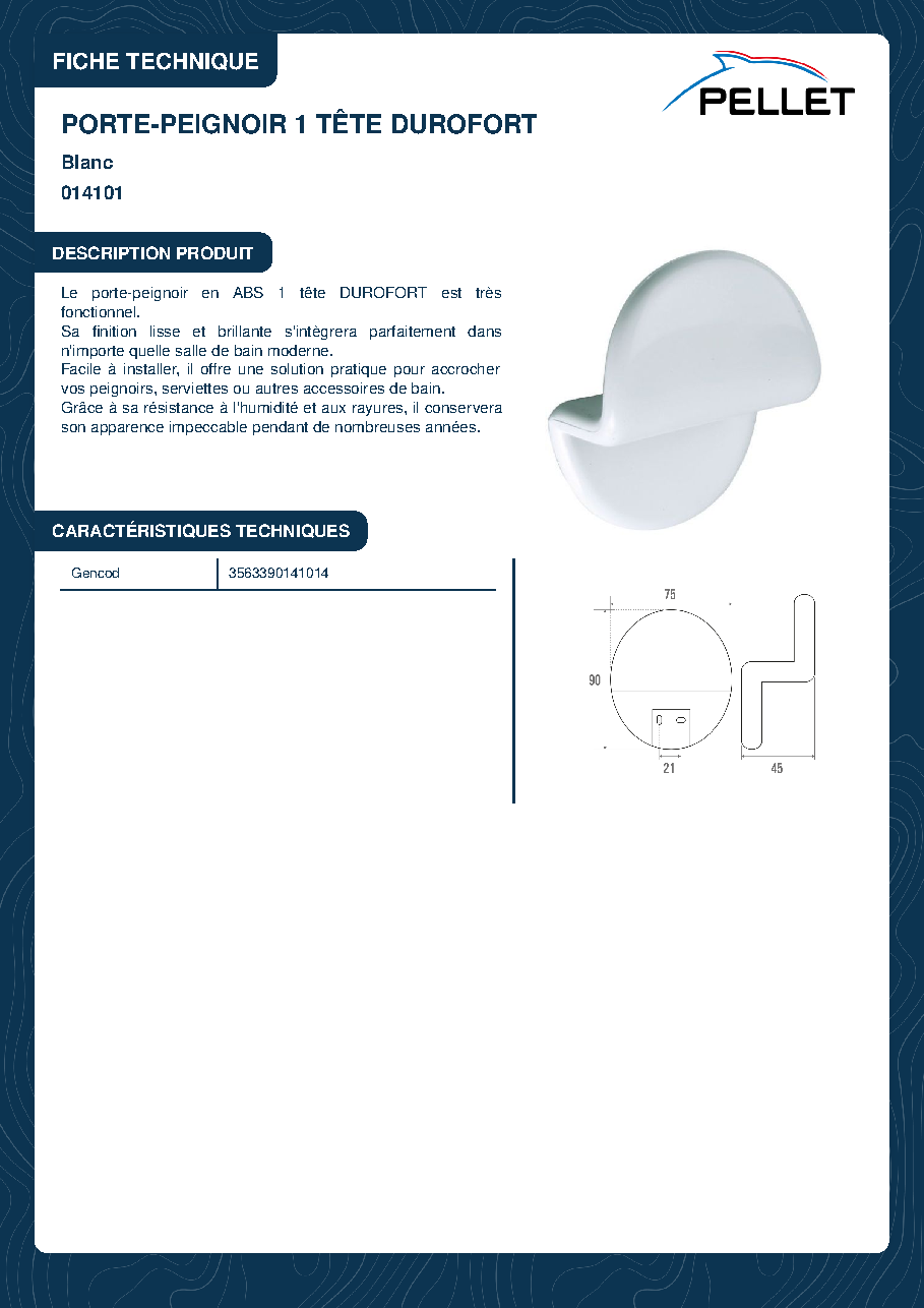 Fiche technique fournisseur