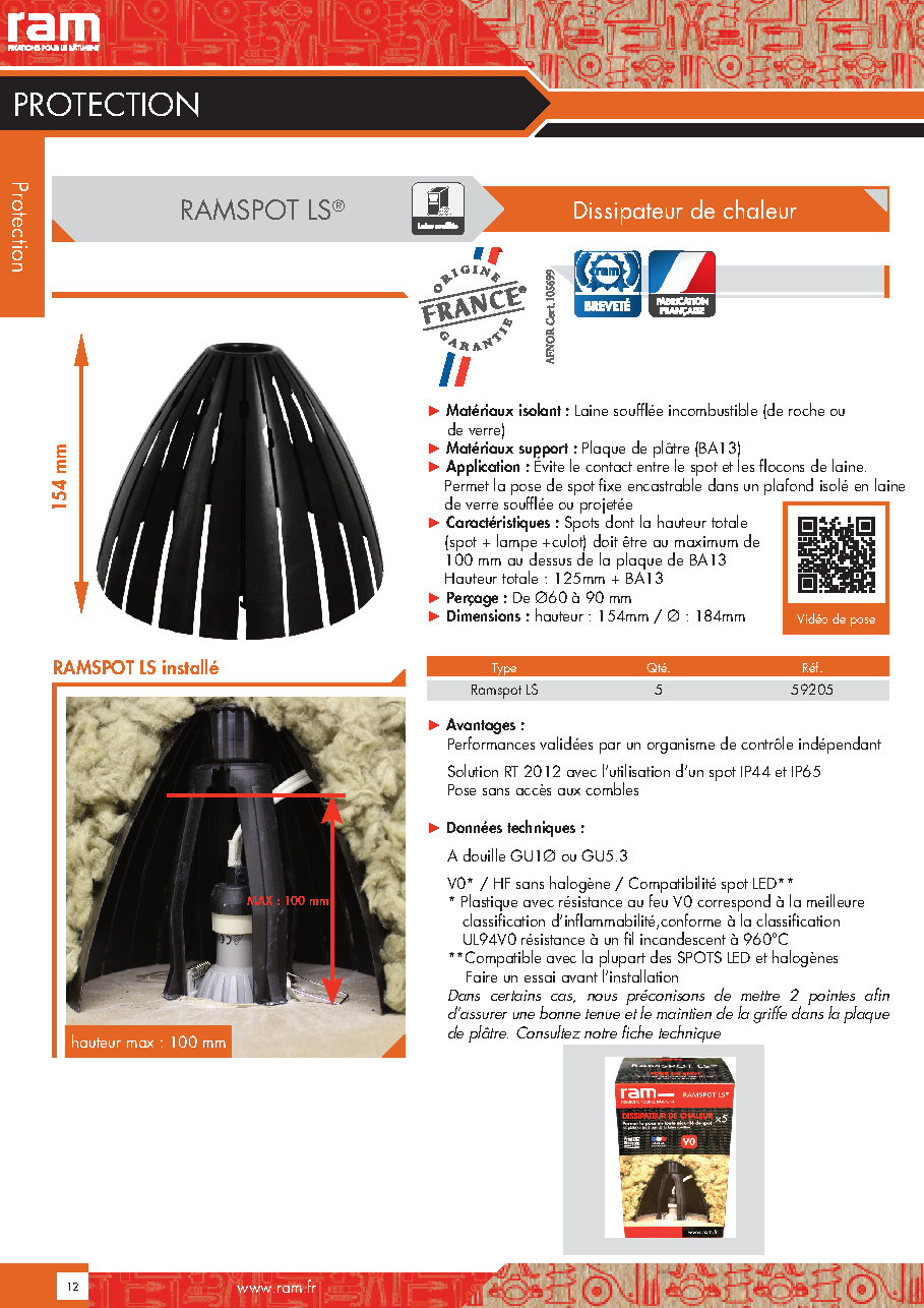 Fiche technique fournisseur