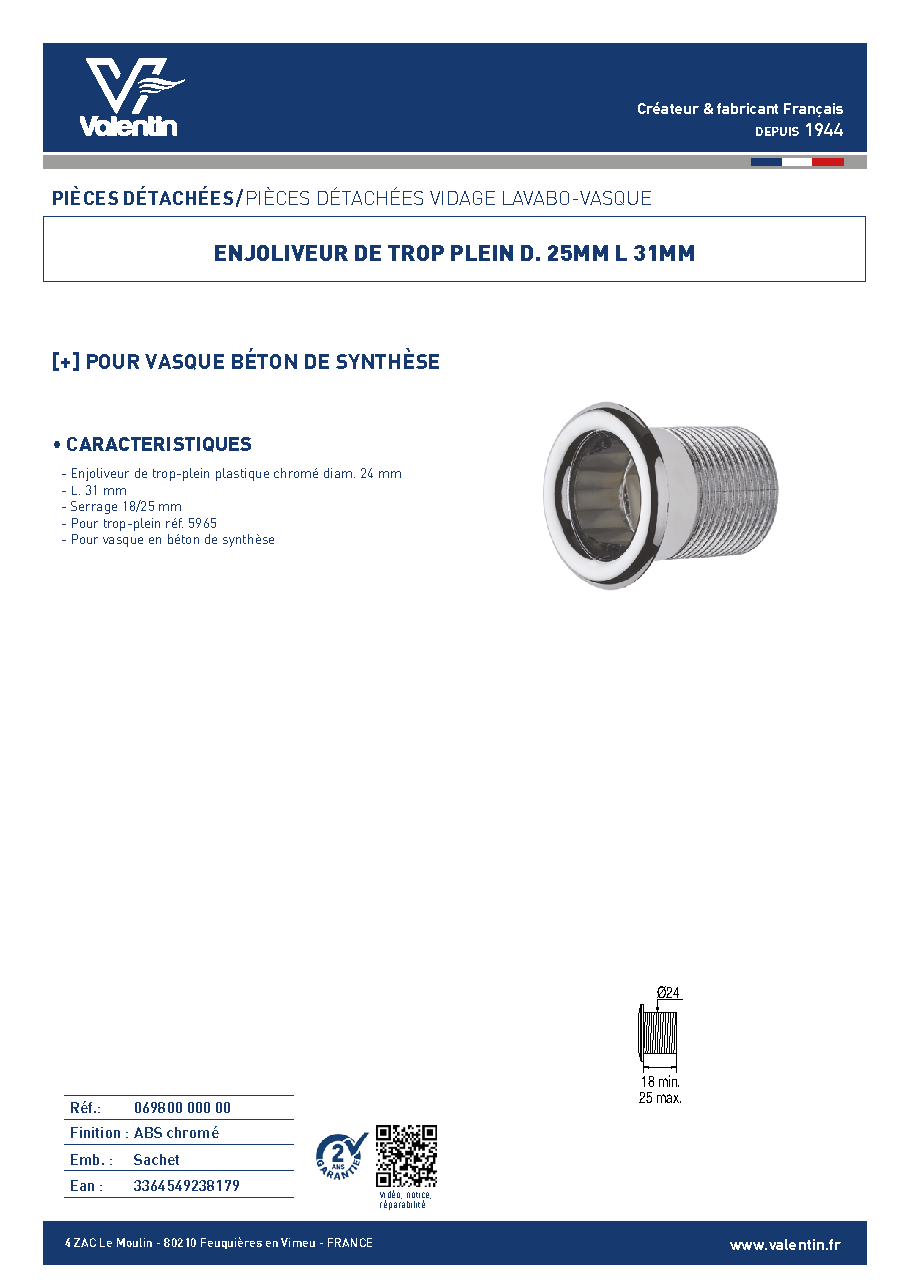 Fiche technique fournisseur