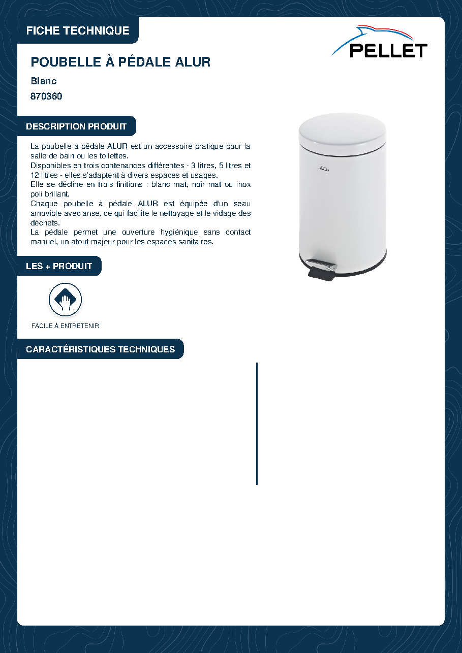 Fiche technique fournisseur