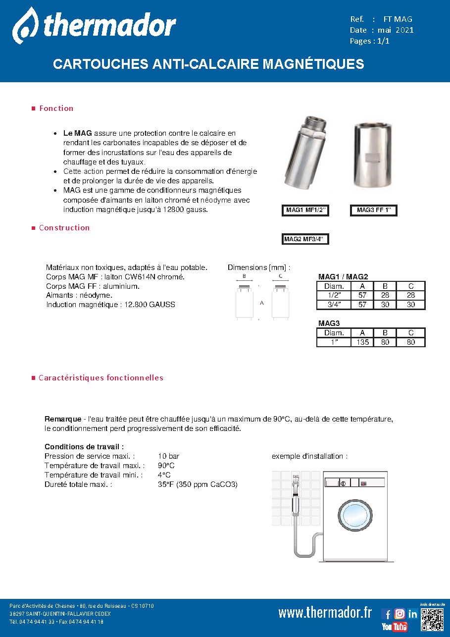 Fiche technique fournisseur
