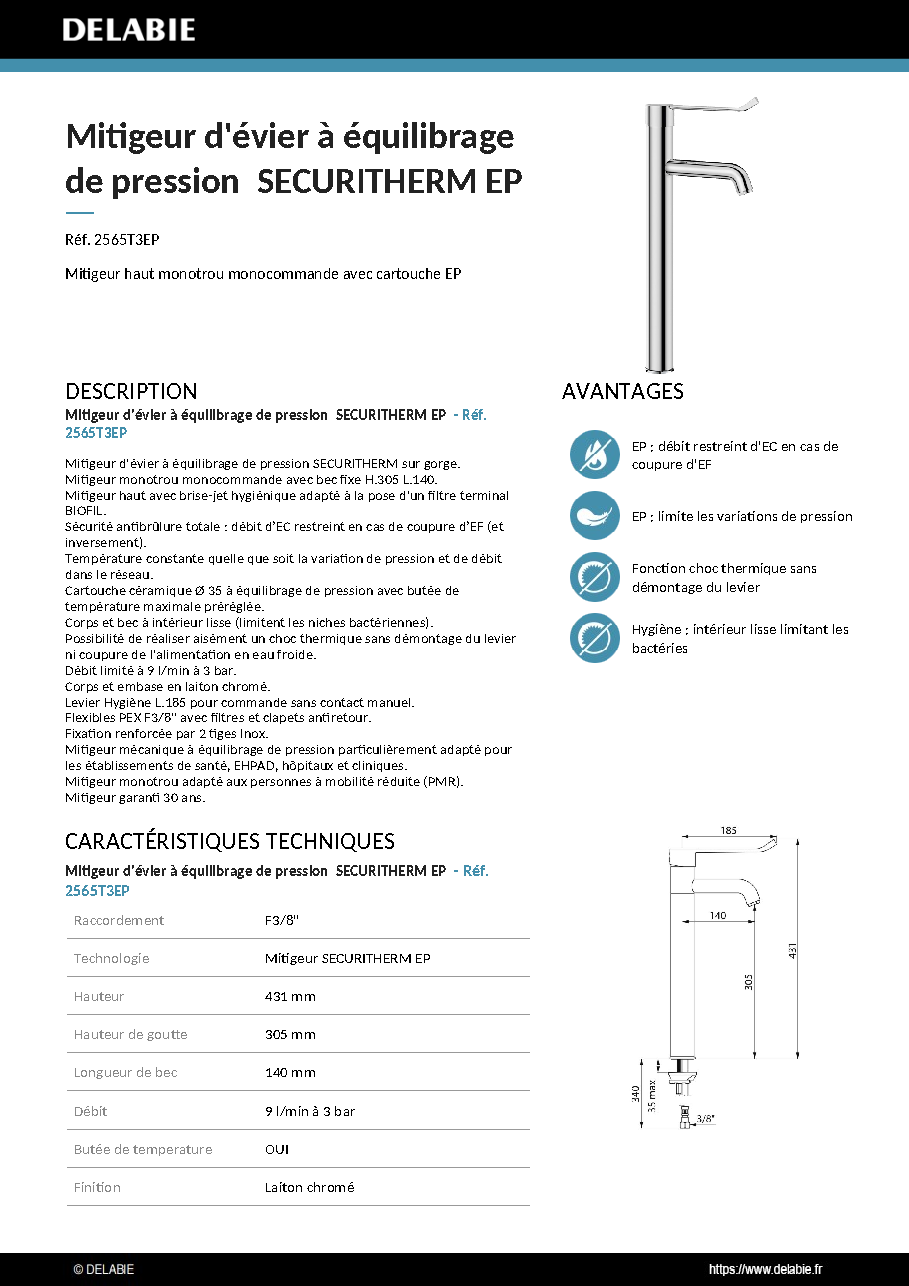 Fiche technique fournisseur