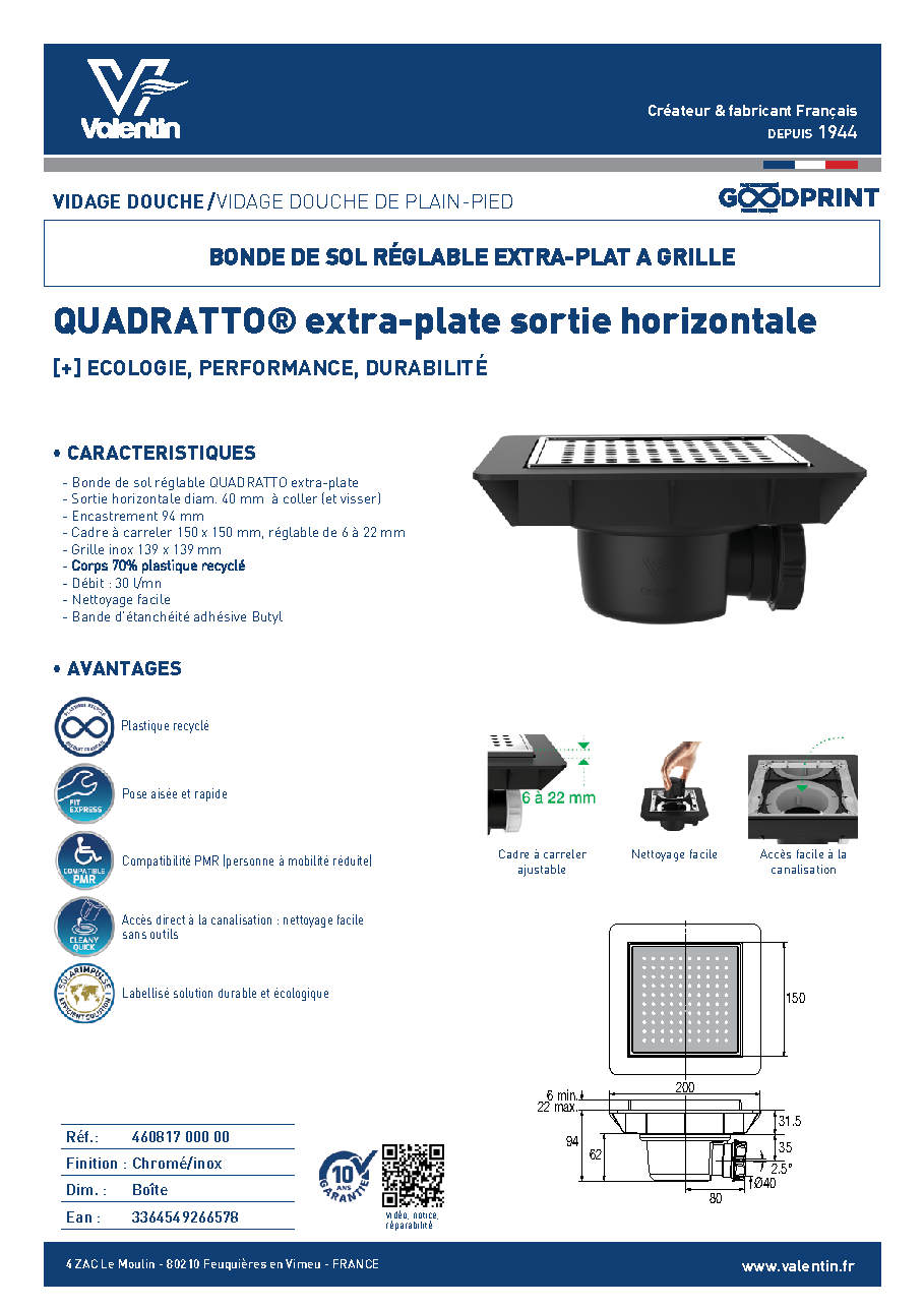 Fiche technique fournisseur
