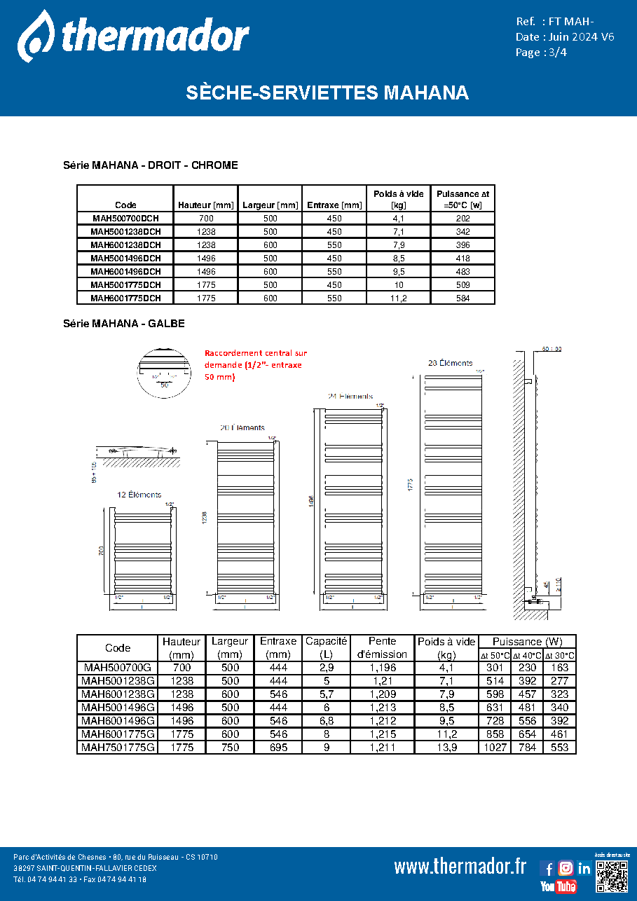 Fiche technique fournisseur