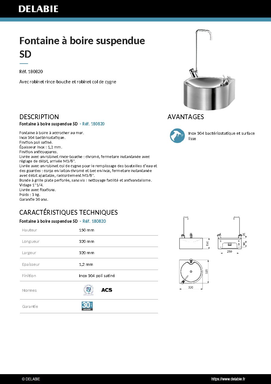 Fiche technique fournisseur