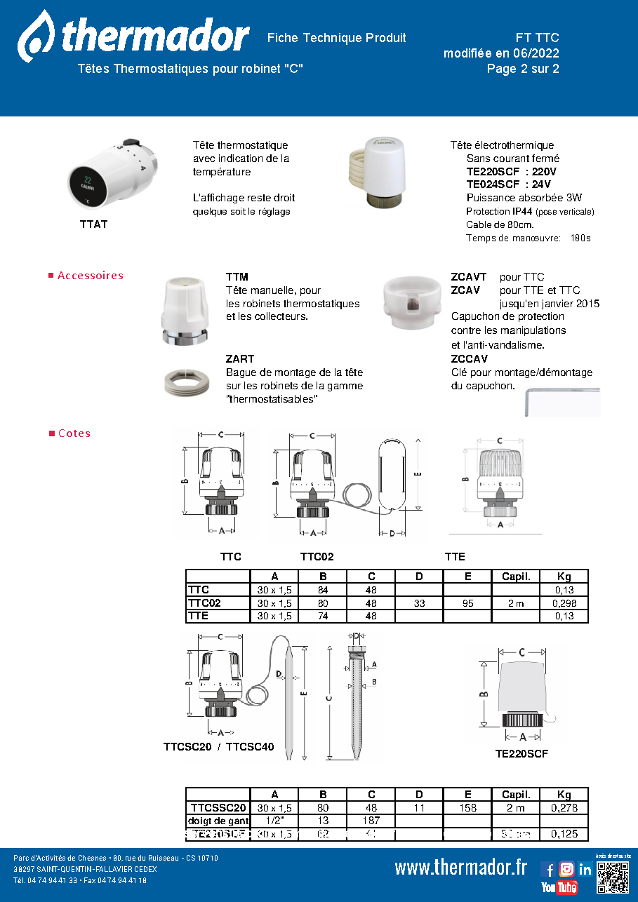 Fiche technique fournisseur