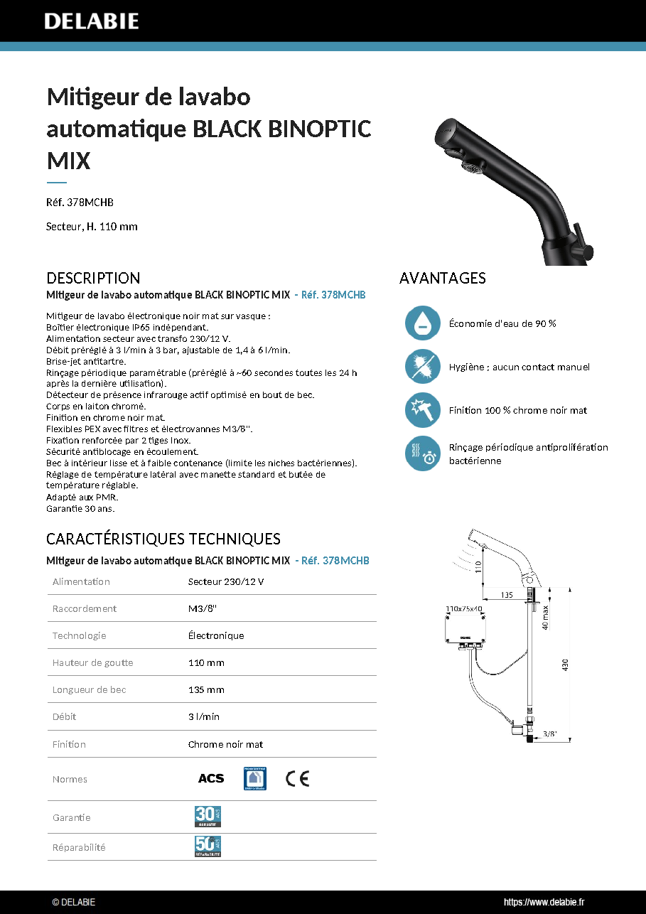 Fiche technique fournisseur