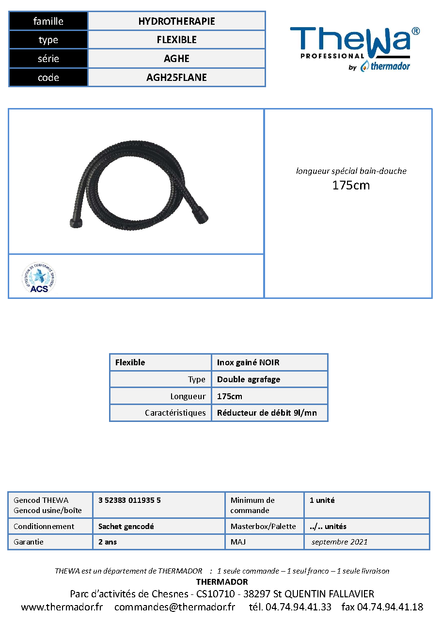 Fiche technique fournisseur