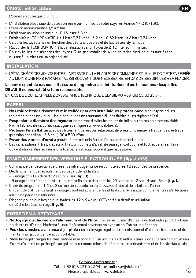 Fiche technique fournisseur