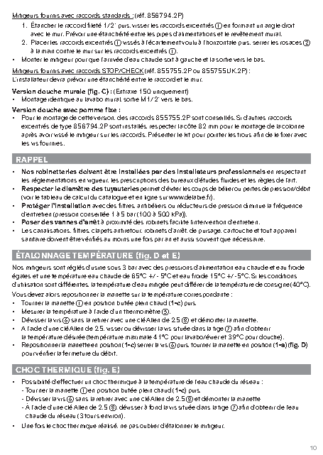 Fiche technique fournisseur
