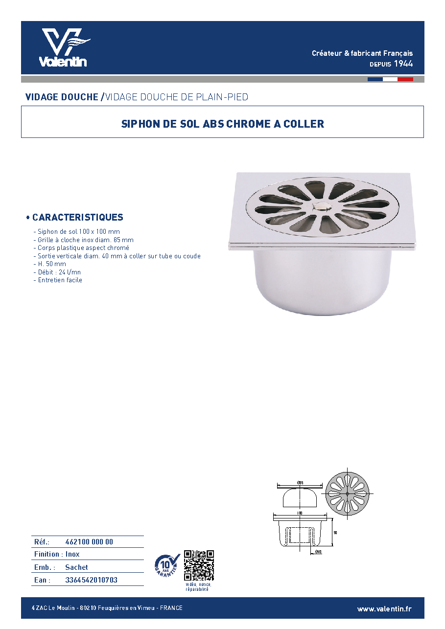 Fiche technique fournisseur