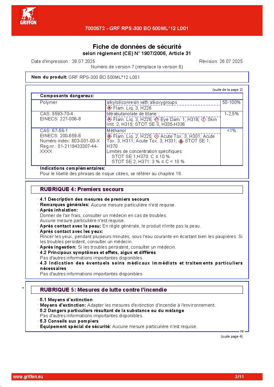 Fiche technique fournisseur