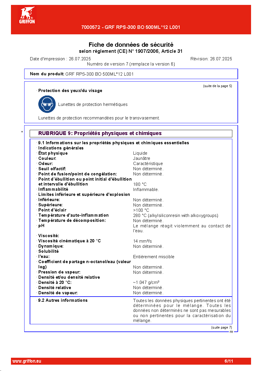 Fiche technique fournisseur