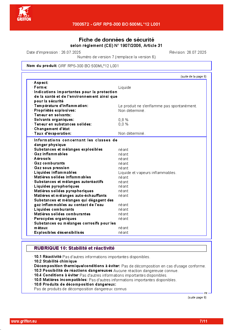 Fiche technique fournisseur