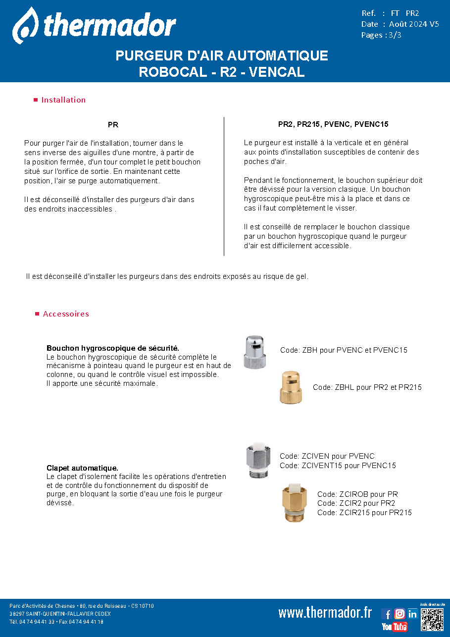 Fiche technique fournisseur