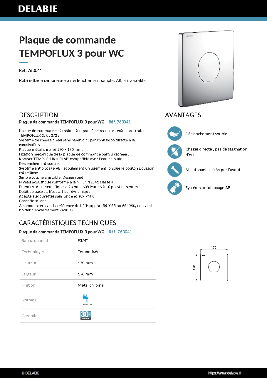 Fiche technique fournisseur