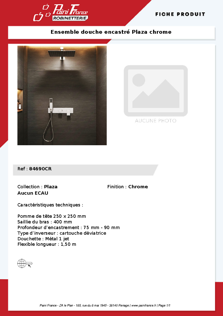 Fiche technique fournisseur