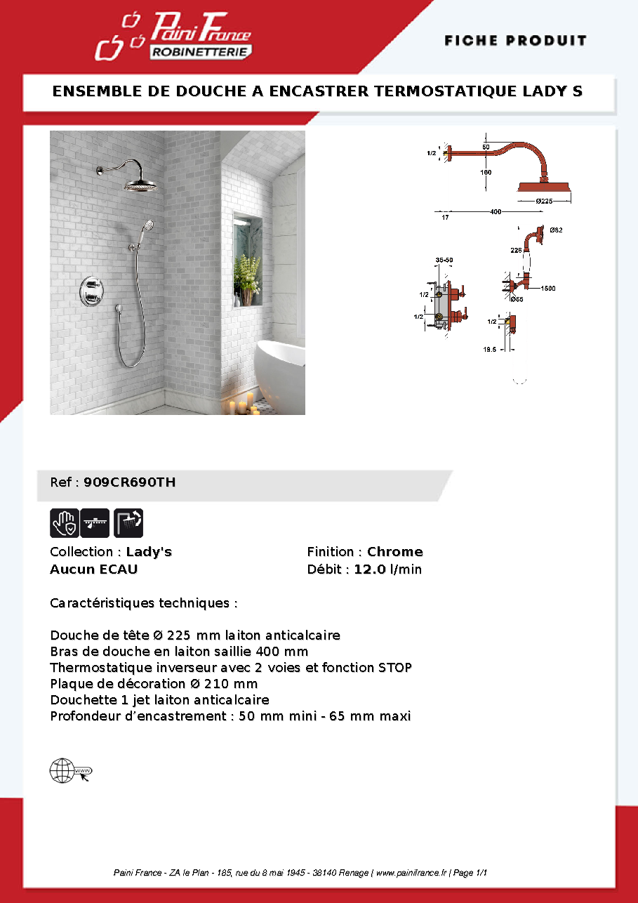 Fiche technique fournisseur