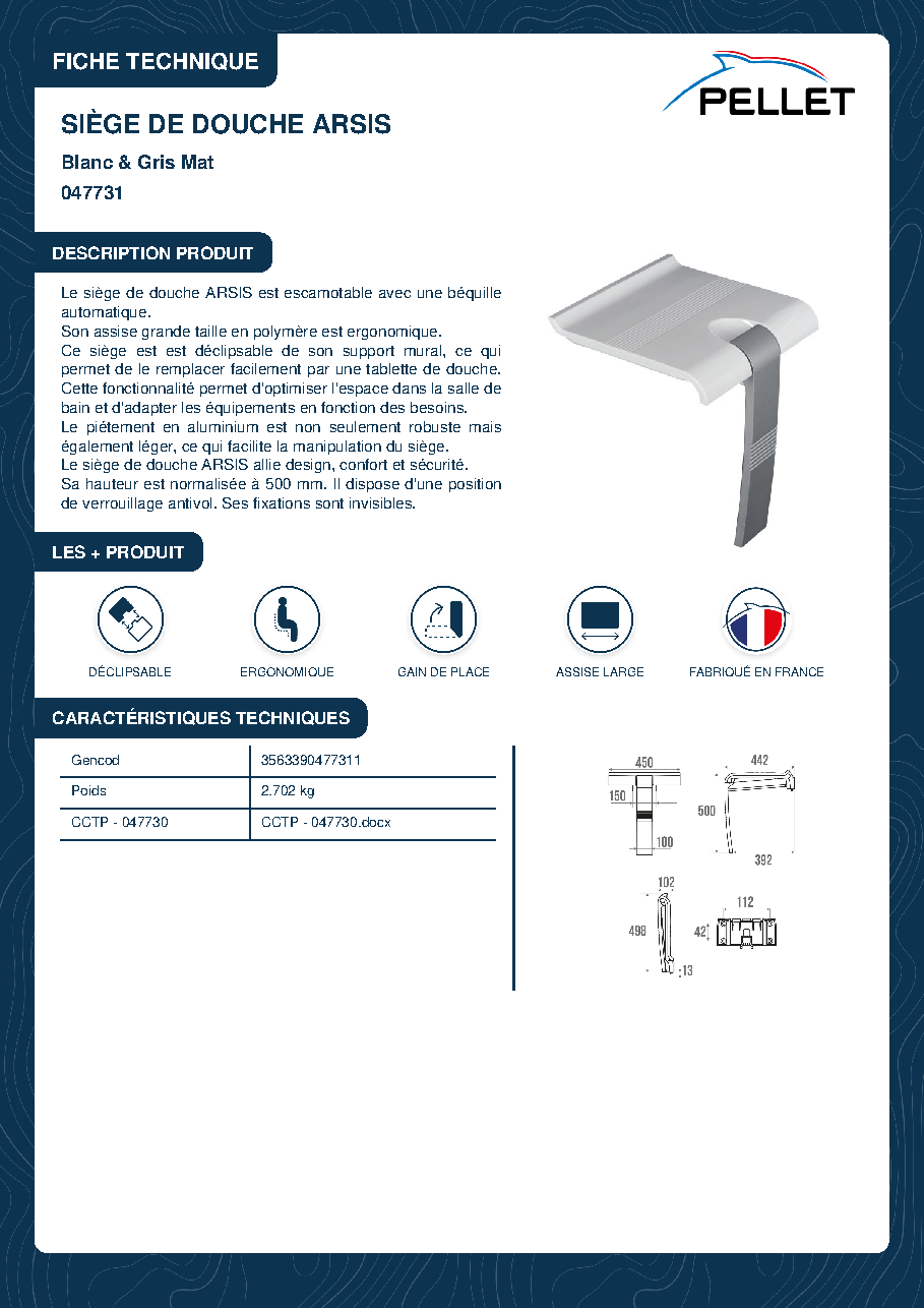 Fiche technique fournisseur