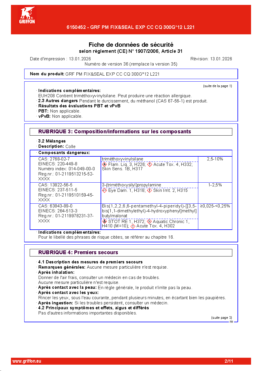 Fiche technique fournisseur