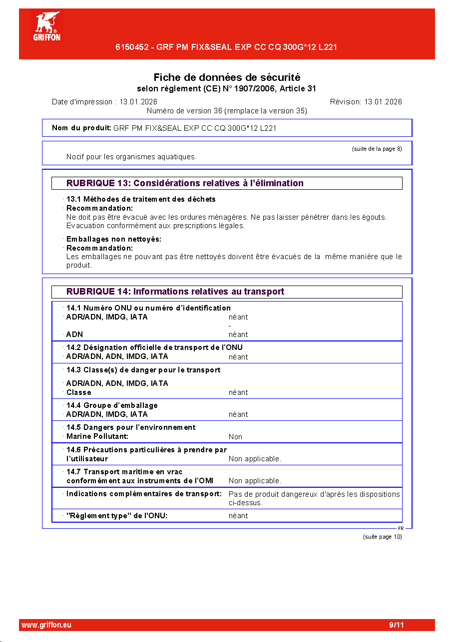 Fiche technique fournisseur