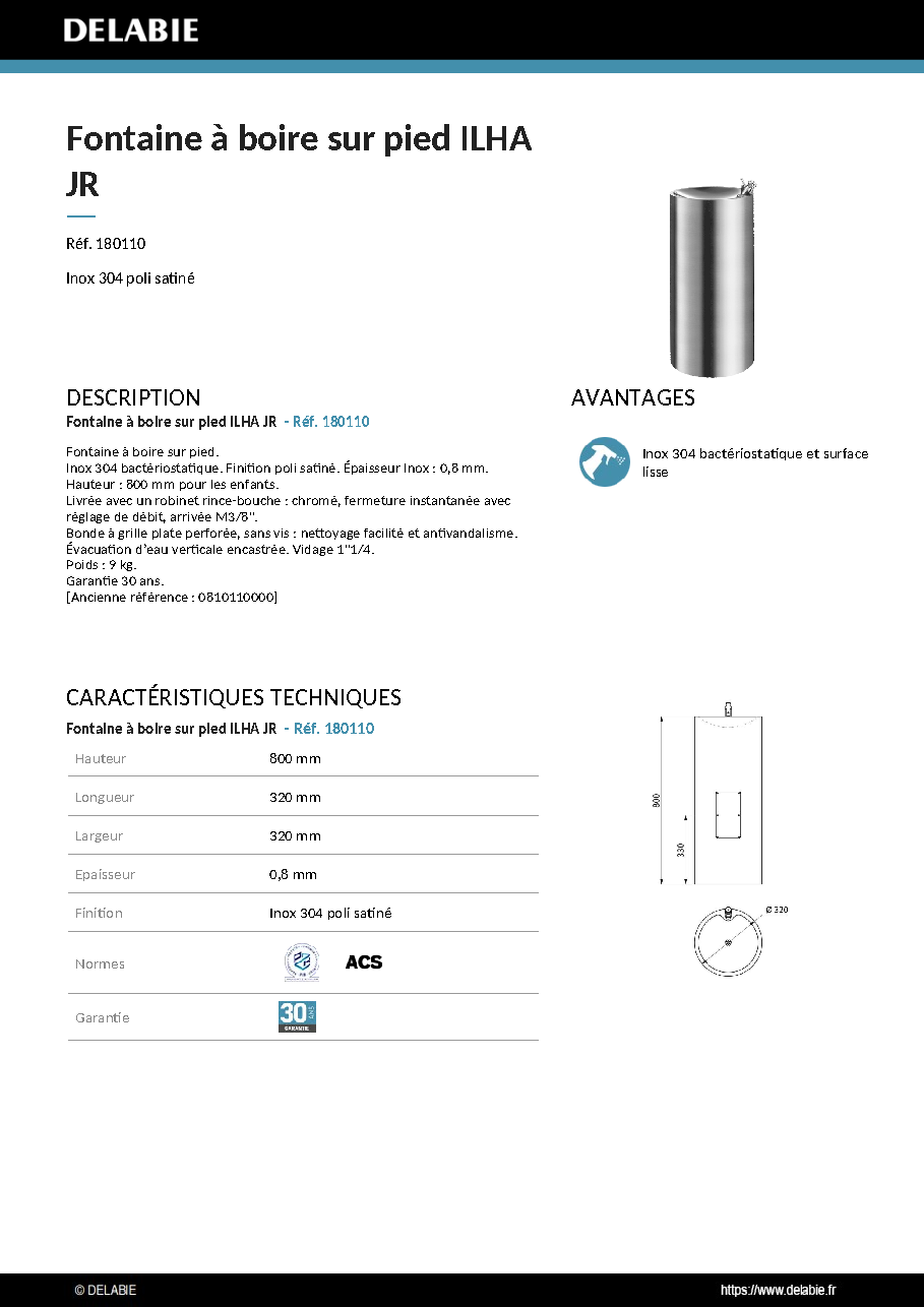 Fiche technique fournisseur