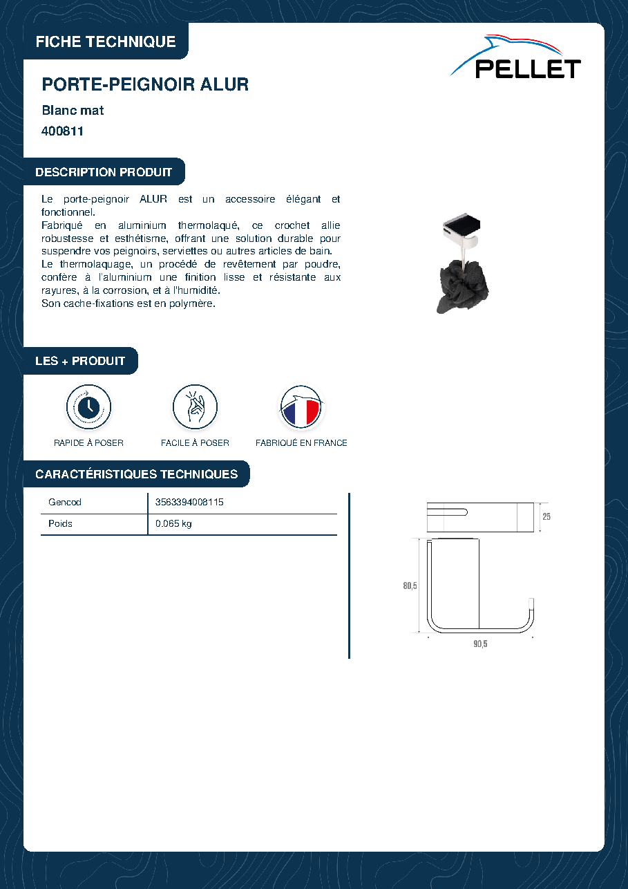 Fiche technique fournisseur