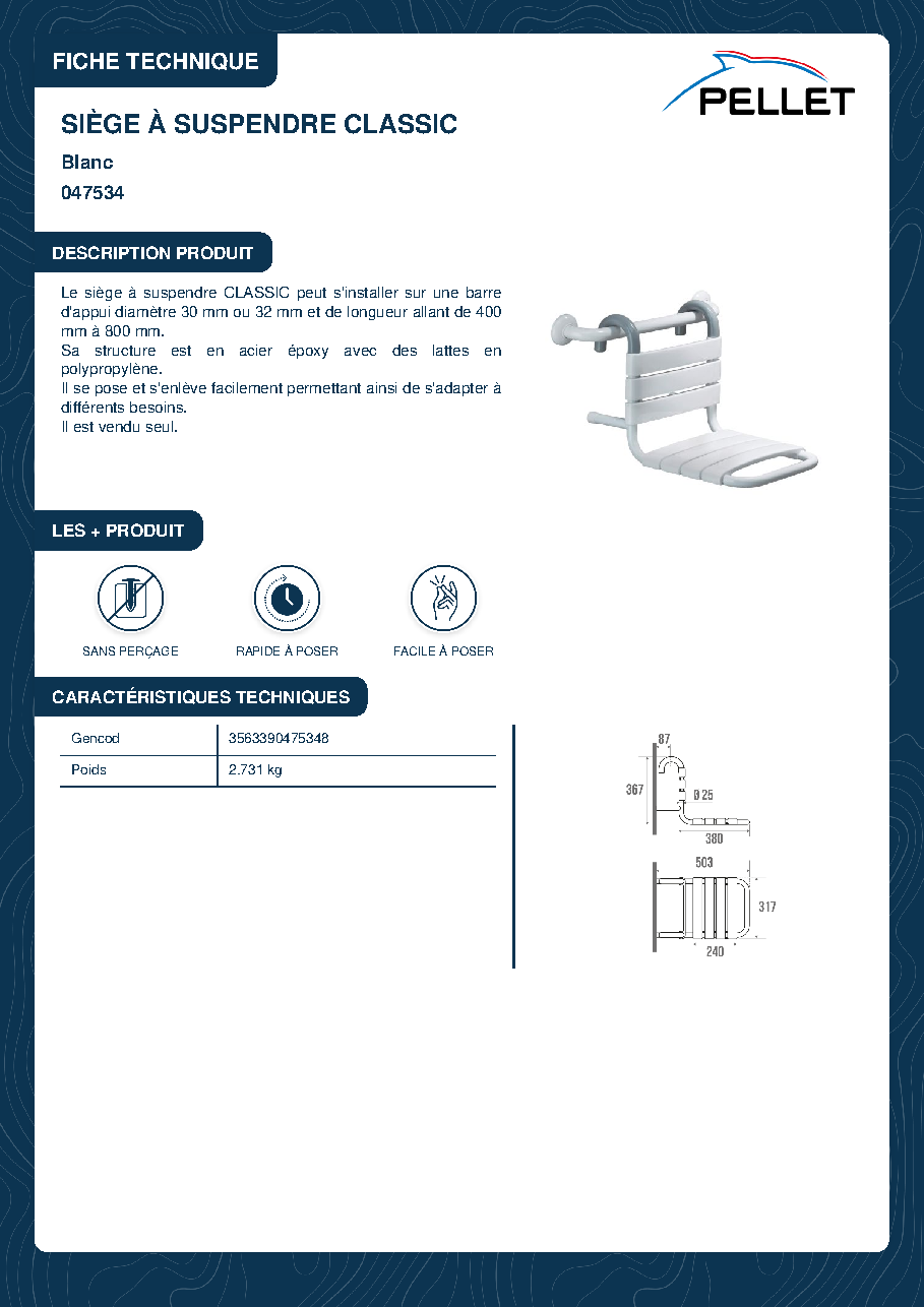Fiche technique fournisseur