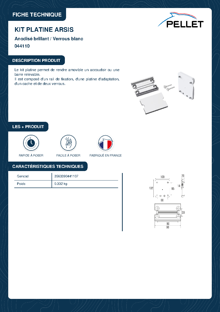 Fiche technique fournisseur