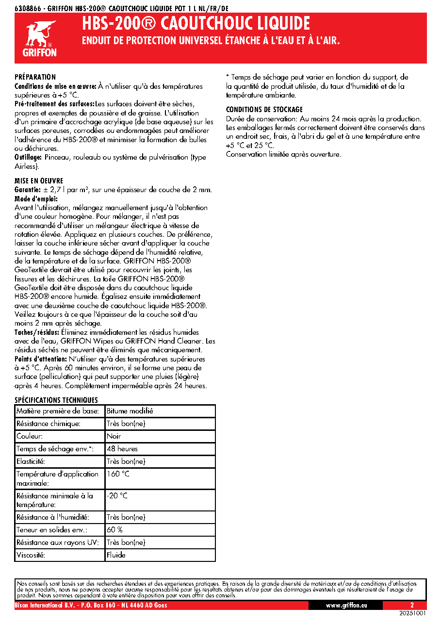 Fiche technique fournisseur