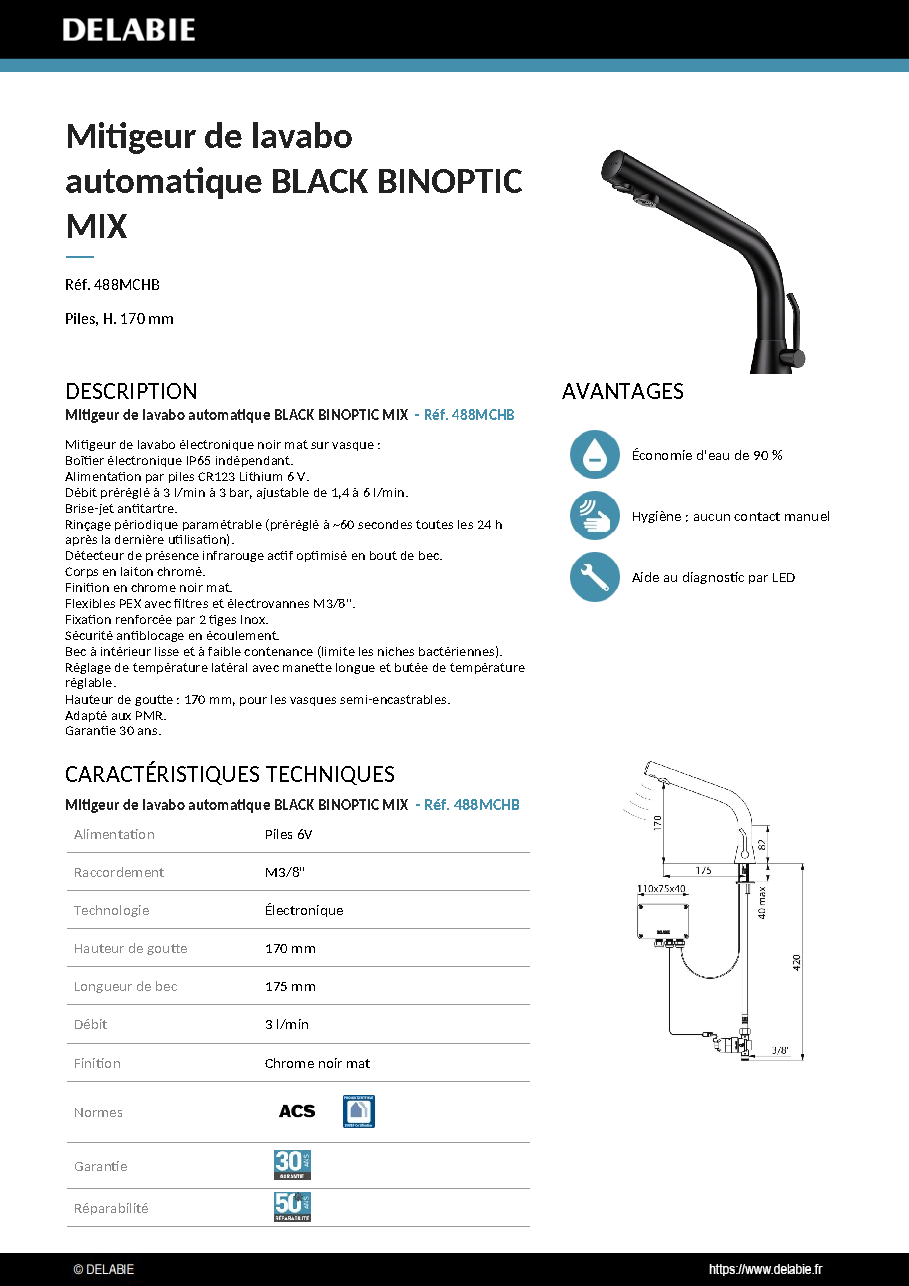 Fiche technique fournisseur