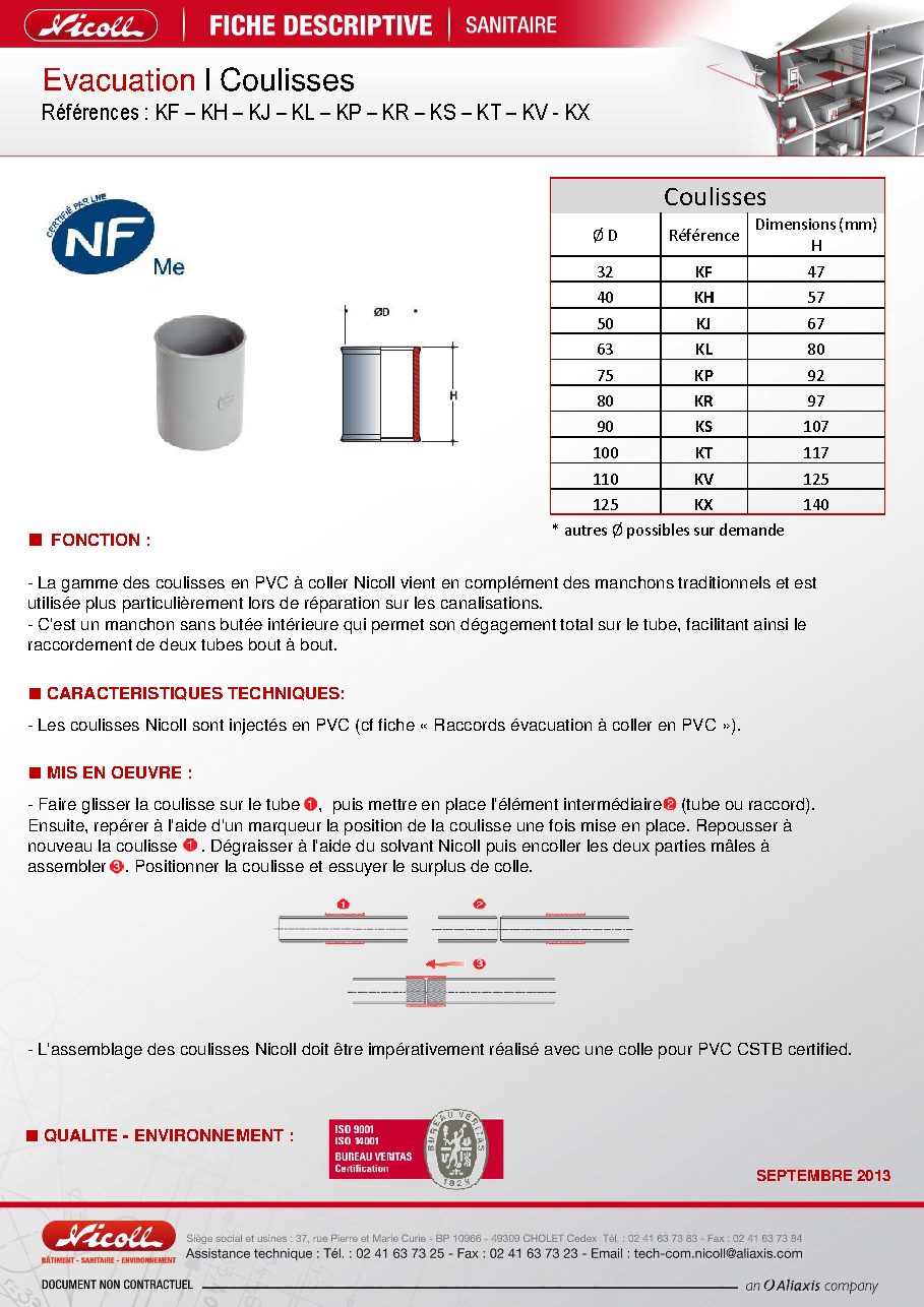 Fiche technique fournisseur
