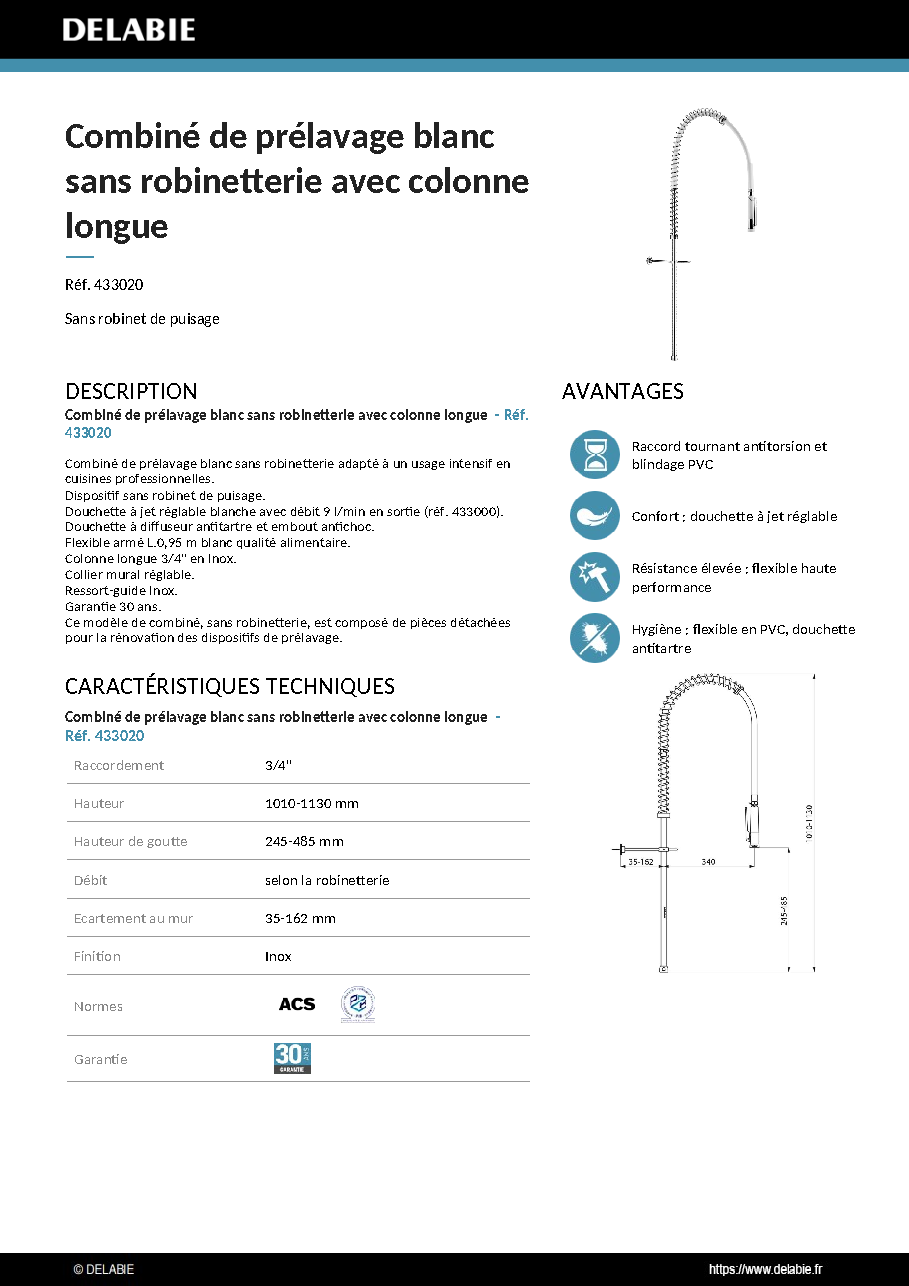Fiche technique fournisseur