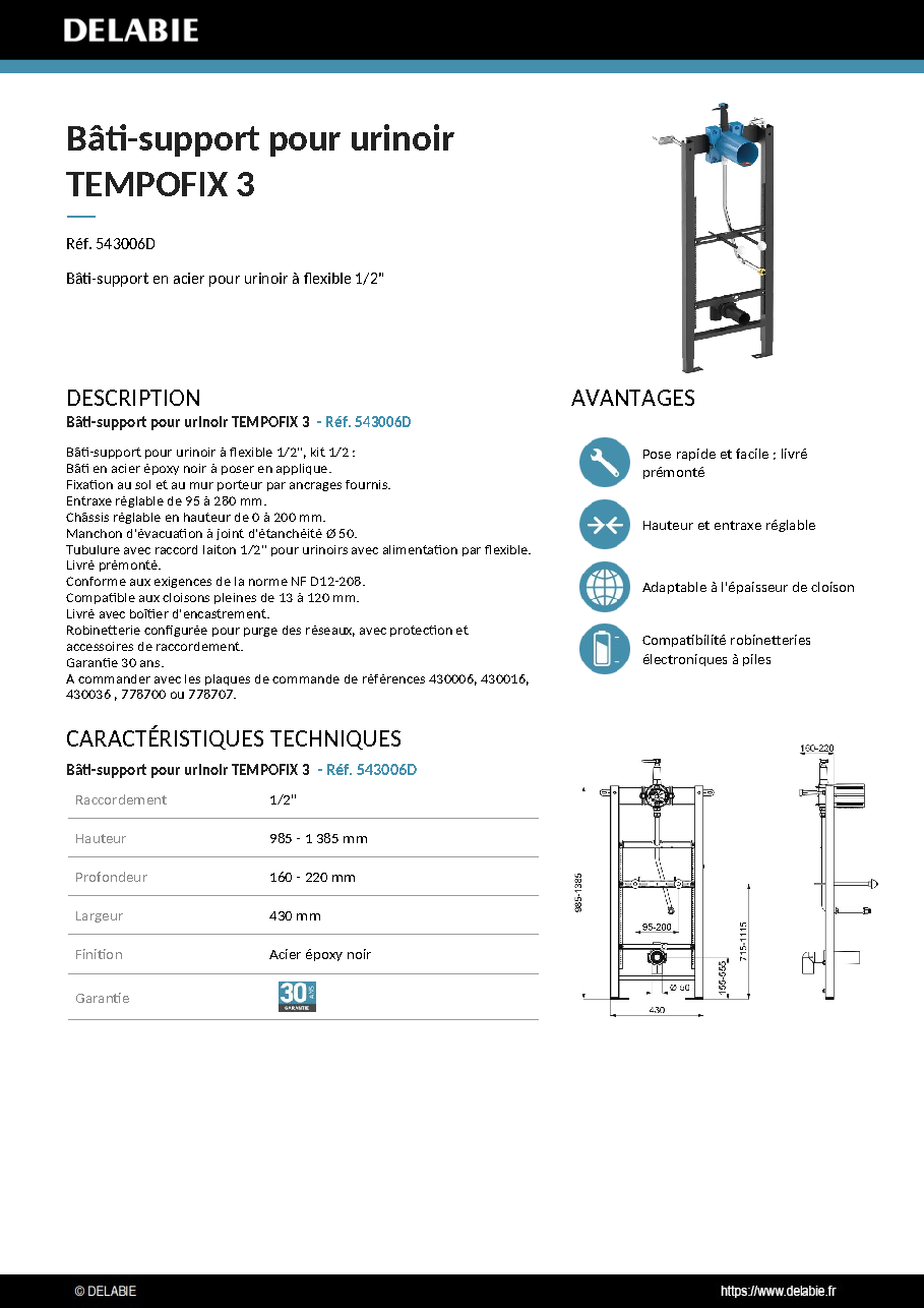 Fiche technique fournisseur