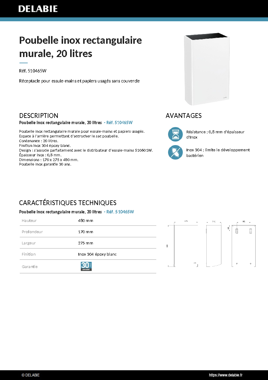 Fiche technique fournisseur