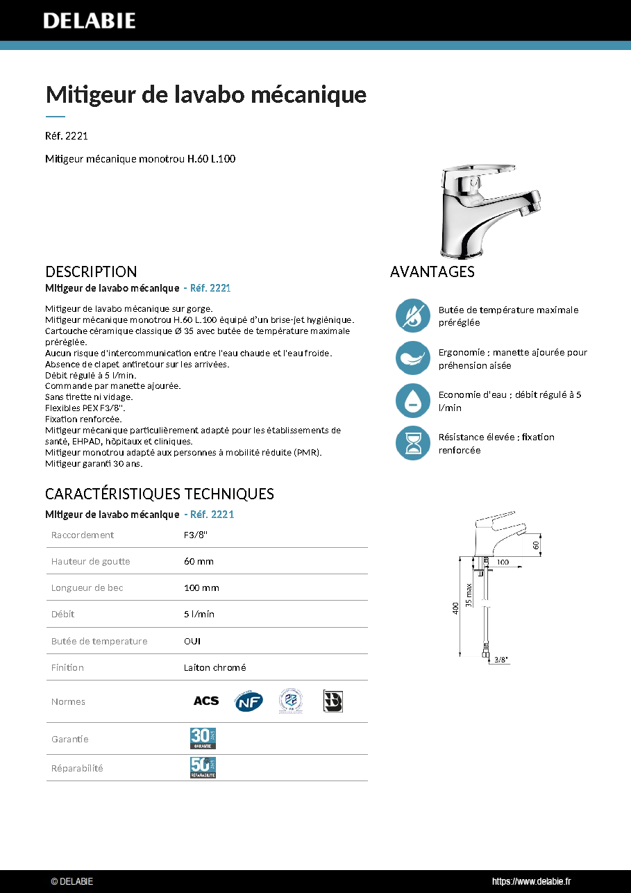 Fiche technique fournisseur