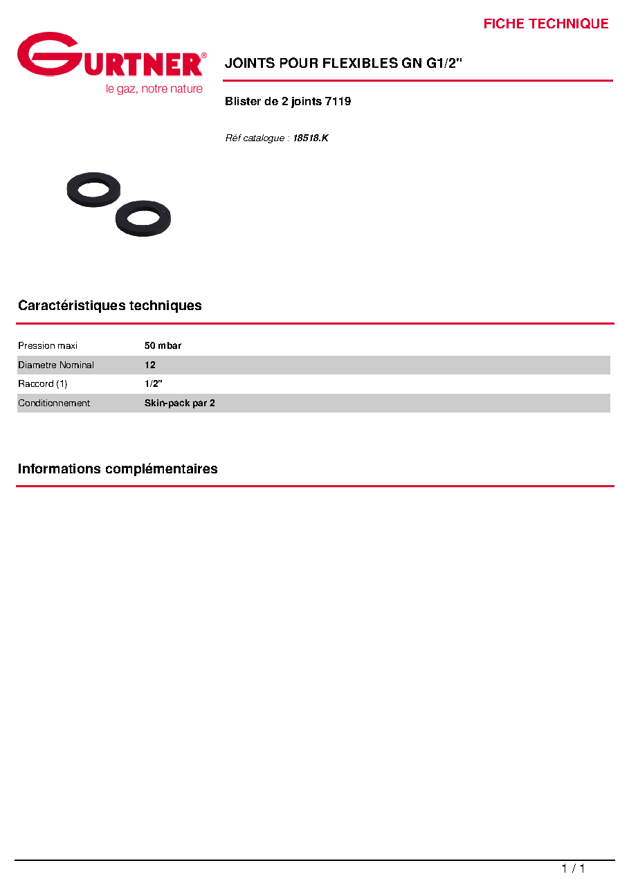 Fiche technique fournisseur