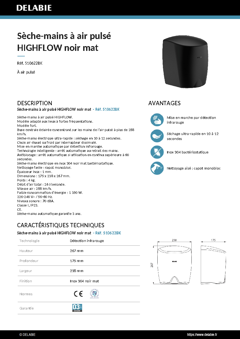 Fiche technique fournisseur