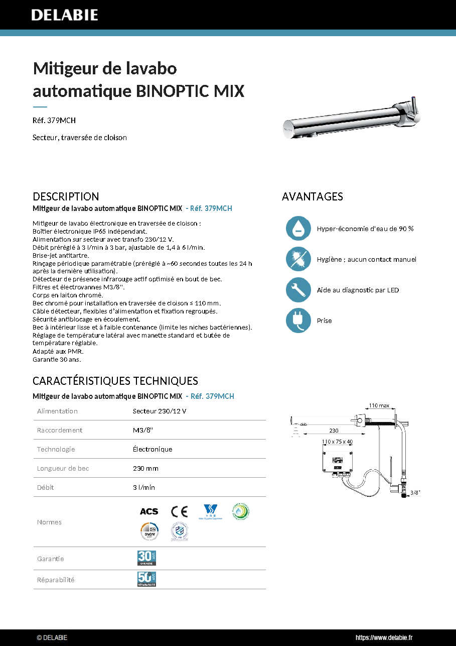 Fiche technique fournisseur