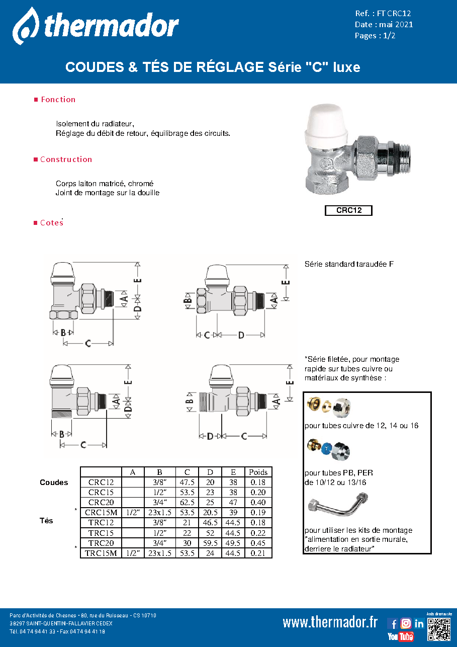 Fiche technique fournisseur