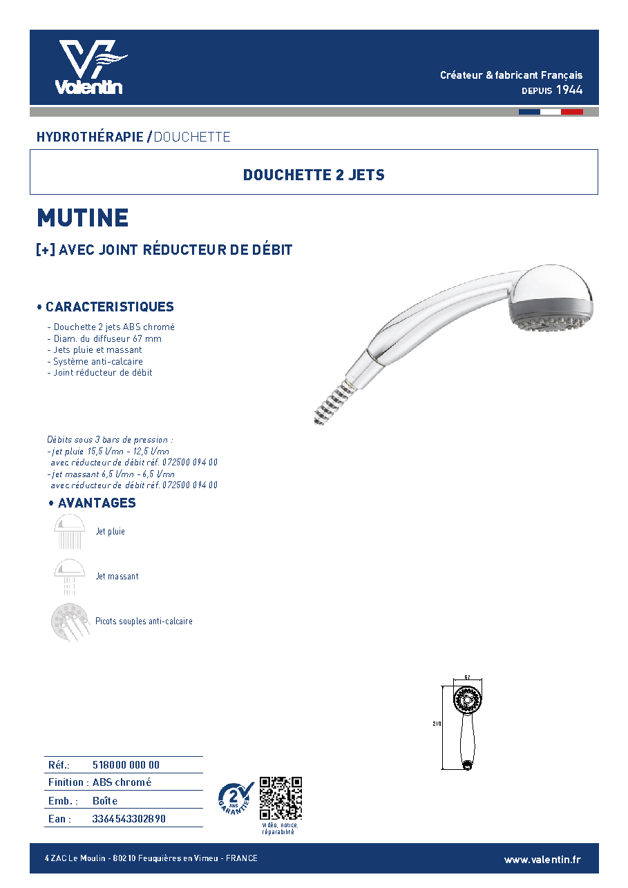 Fiche technique fournisseur