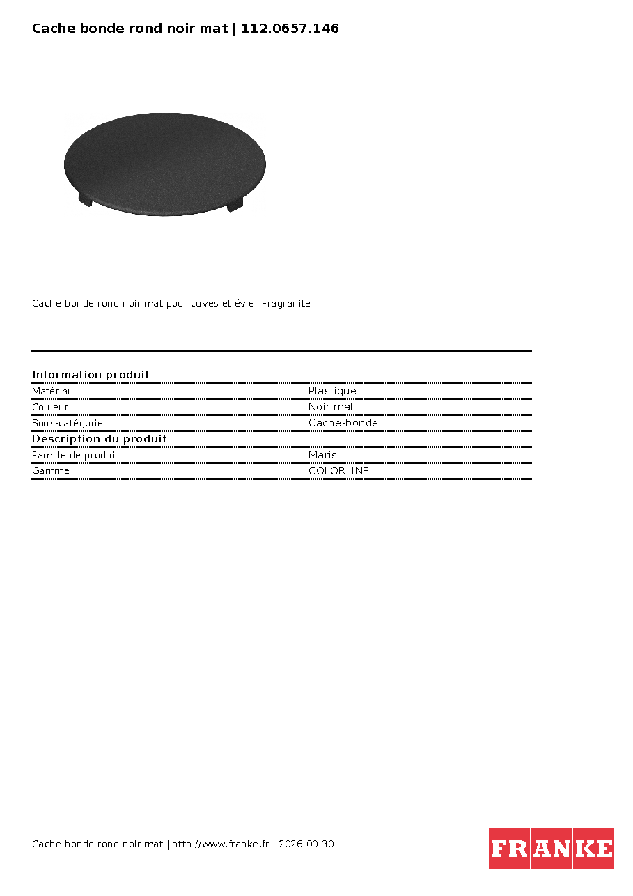 Fiche technique fournisseur