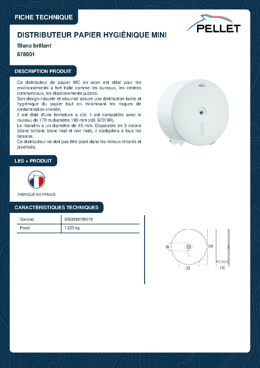 Fiche technique fournisseur