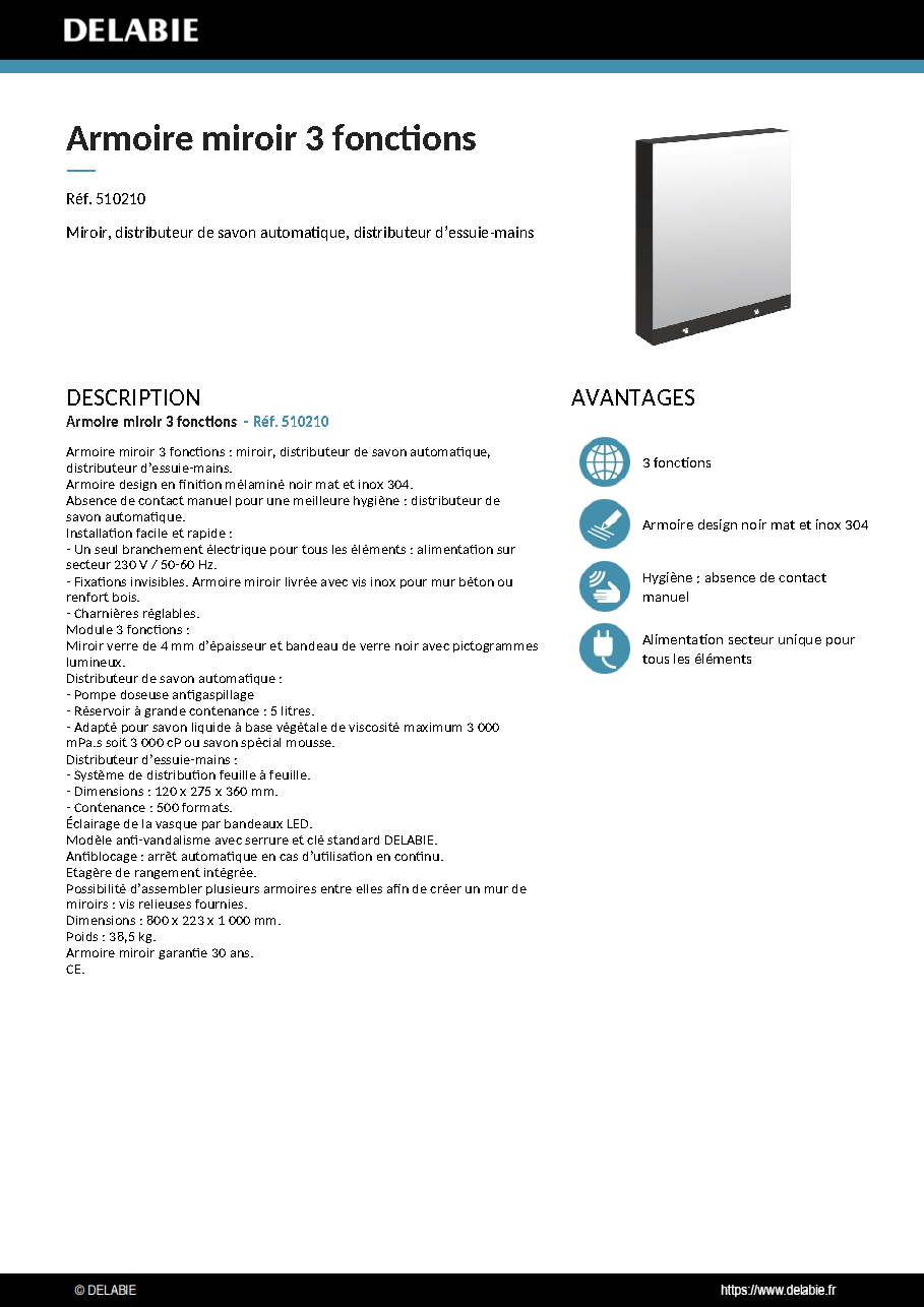 Fiche technique fournisseur