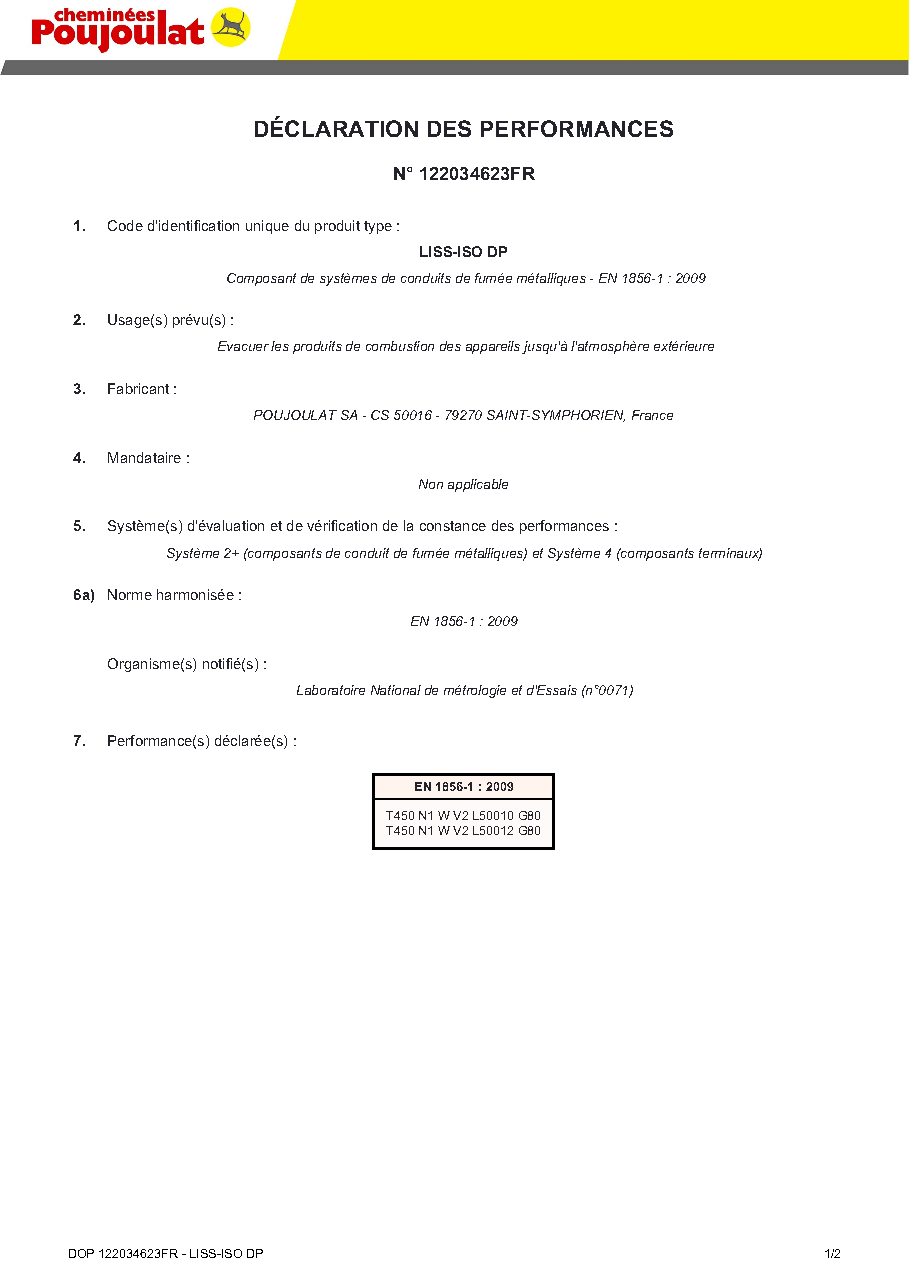 Fiche technique fournisseur