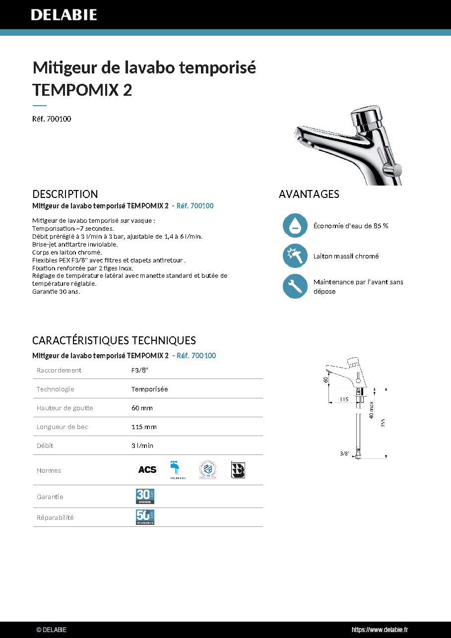 Fiche technique fournisseur