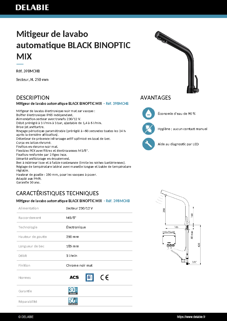 Fiche technique fournisseur
