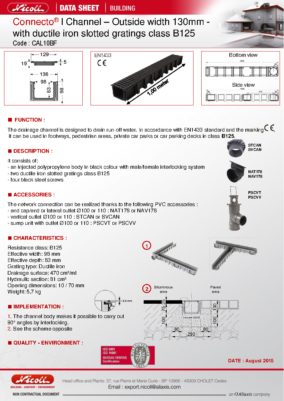 Fiche technique fournisseur
