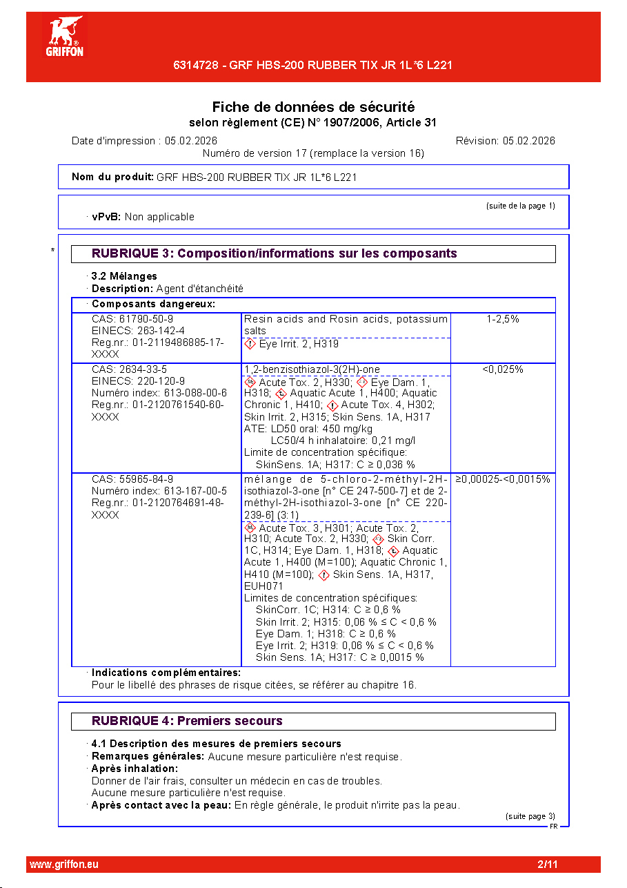 Fiche technique fournisseur