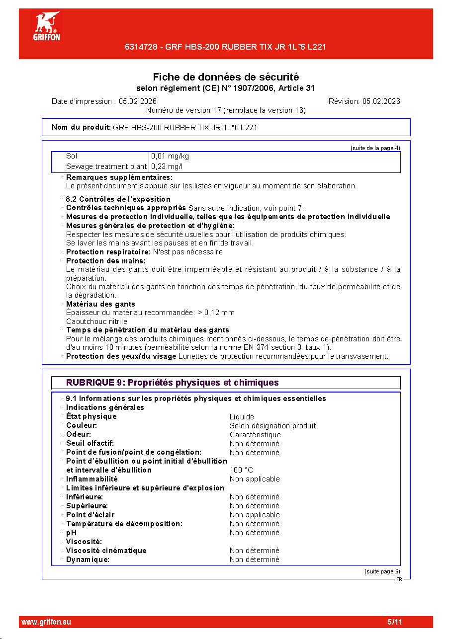 Fiche technique fournisseur